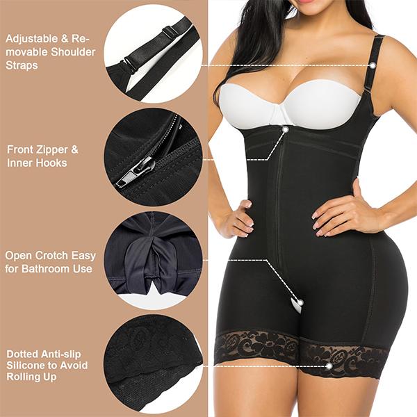 YIANNA Fajas Colombianas Shapewear for Women Tummy Control Shapewear Butt Lifter Bodysuit